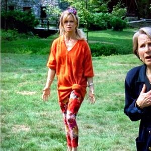 THE LIMITED Vintage Angora Lambswool Orange V Neck Sweater